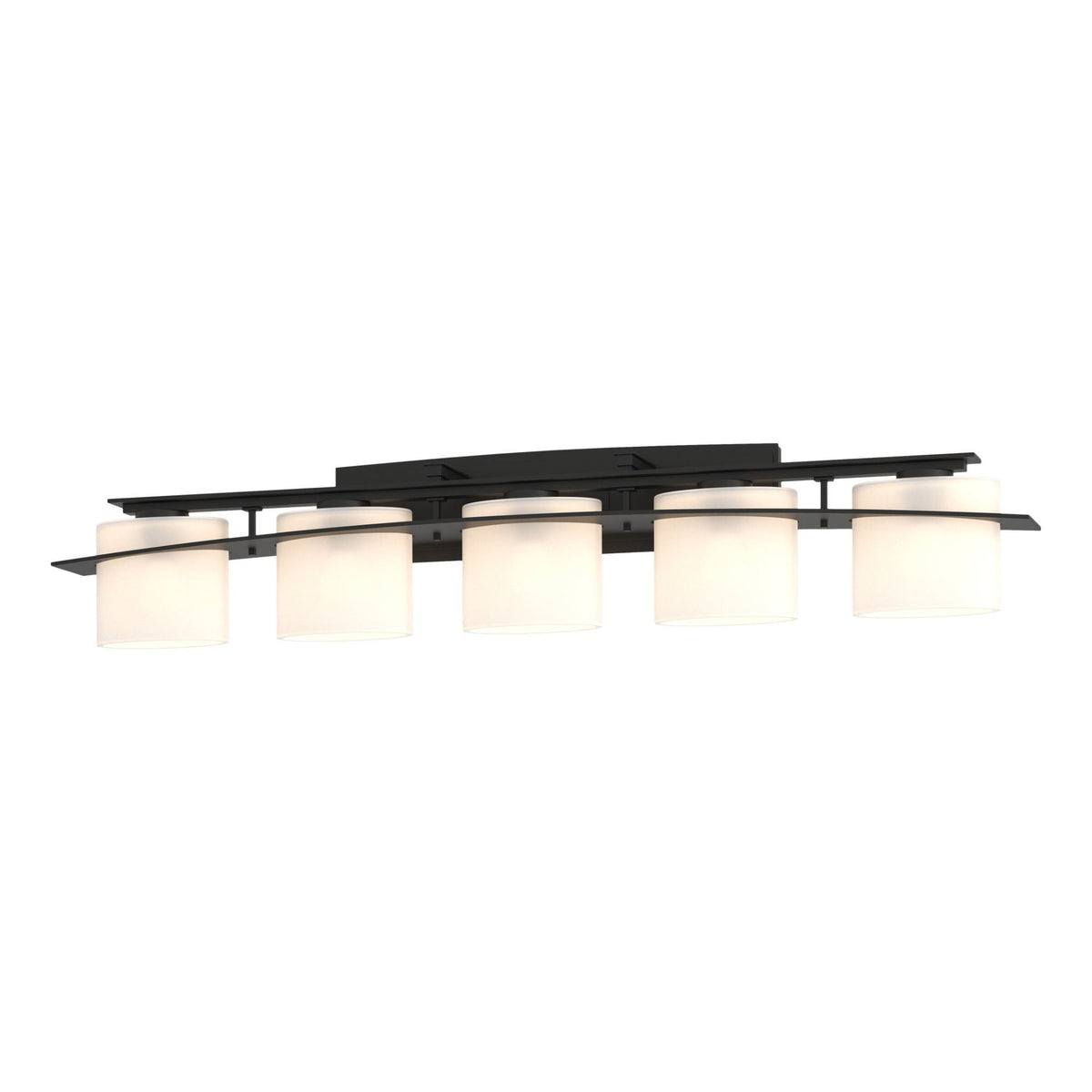 Arc Ellipse 5 Light Sconce 5-Light Opal Glass (GG) in Black