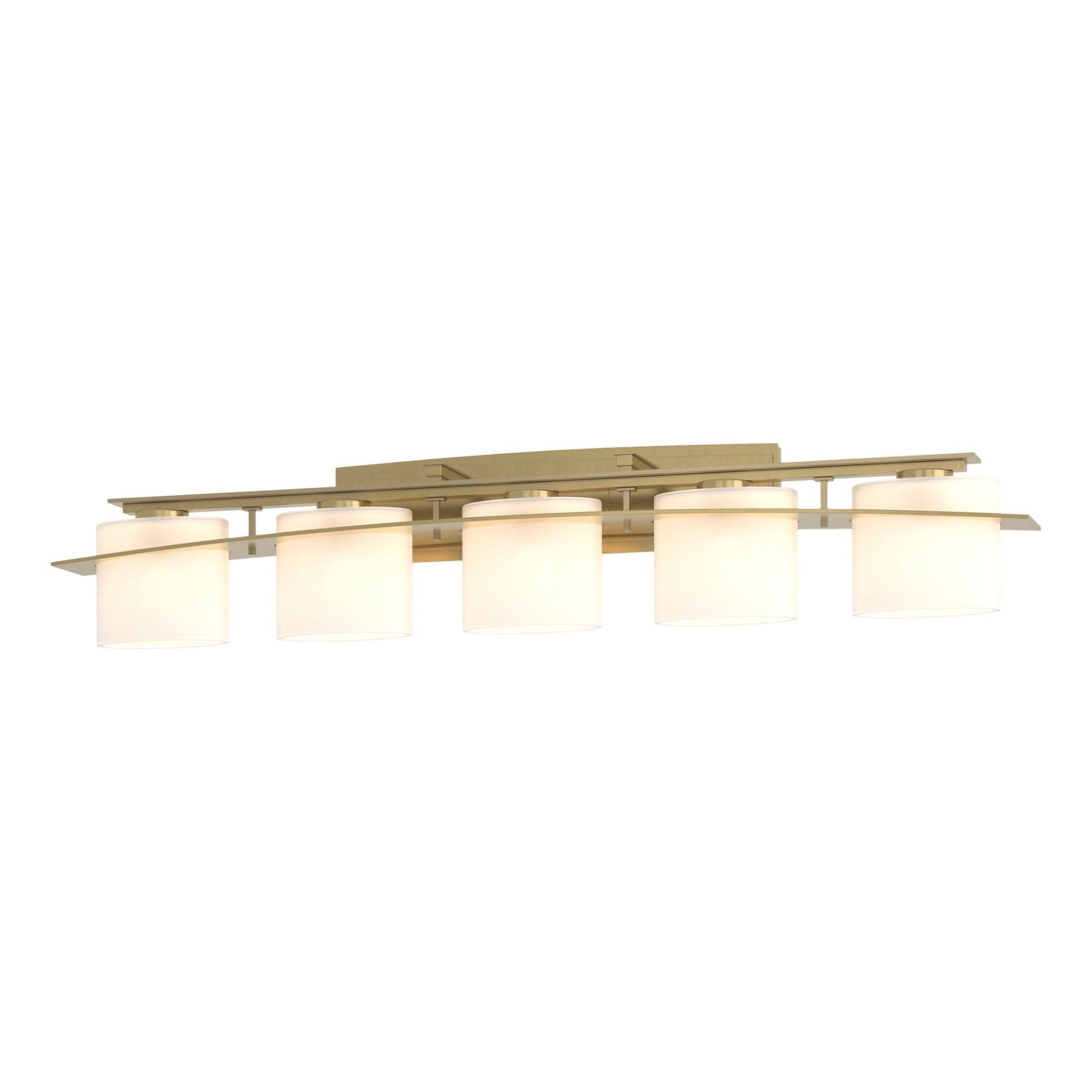 Arc Ellipse 5 Light Sconce 5-Light Opal Glass (GG) in Modern Brass