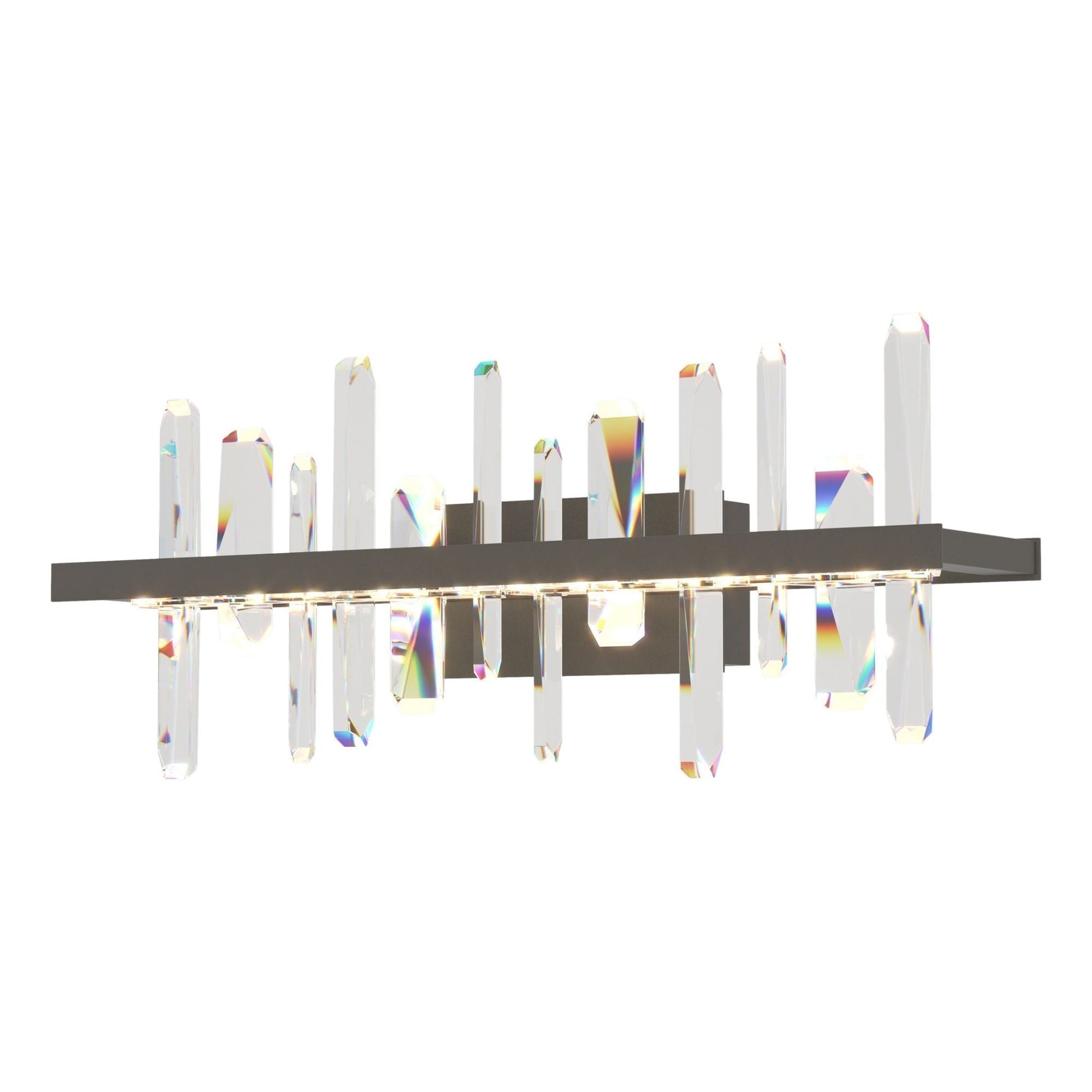 Solitude LED Sconce Crystal LED in Dark Smoke