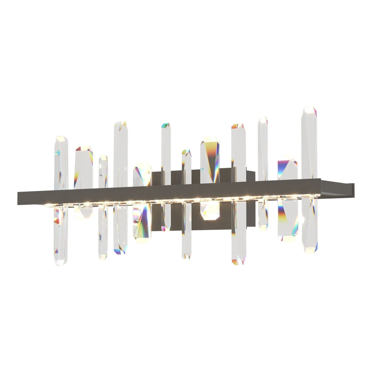 Solitude LED Sconce Crystal LED in Dark Smoke