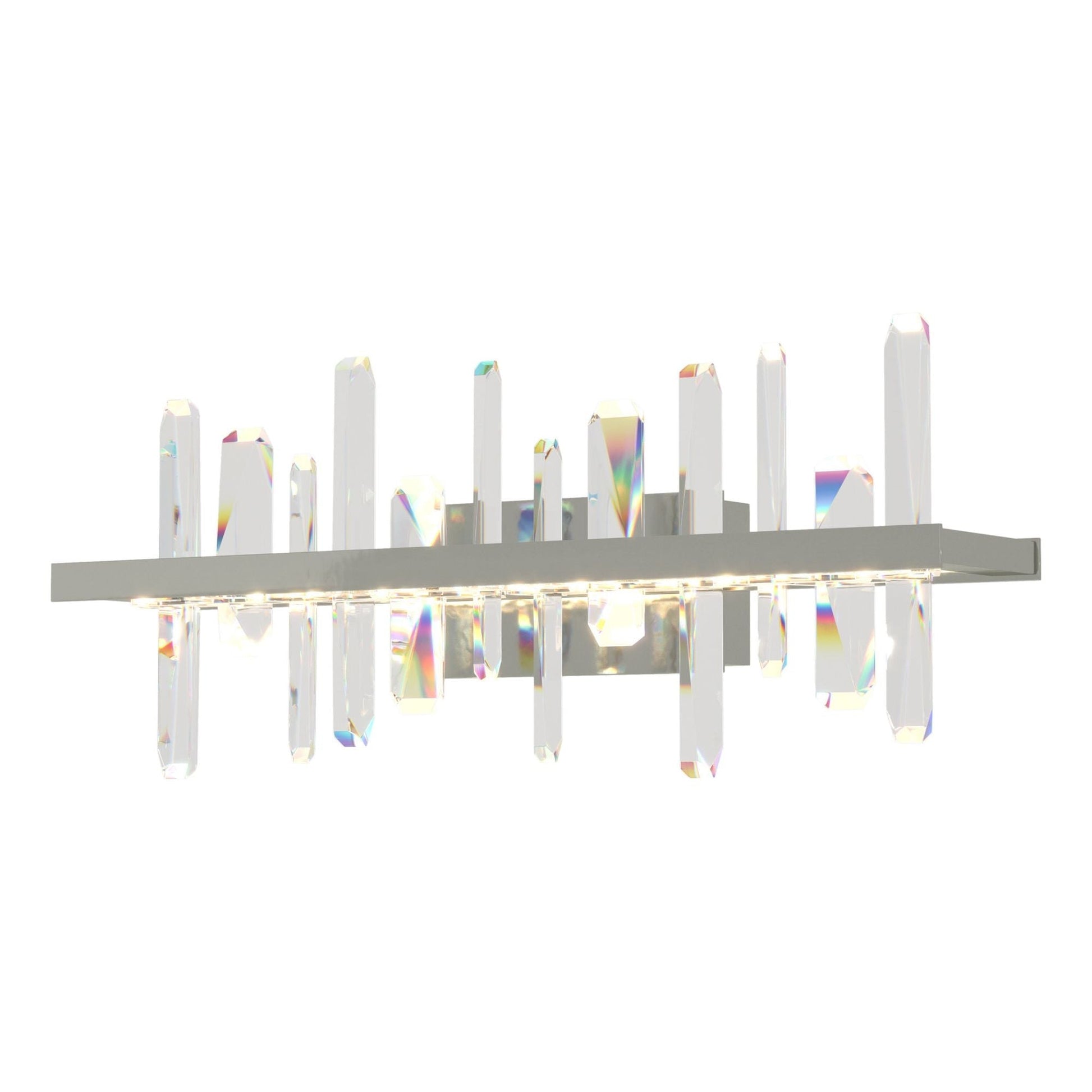 Solitude LED Sconce Crystal LED in Sterling