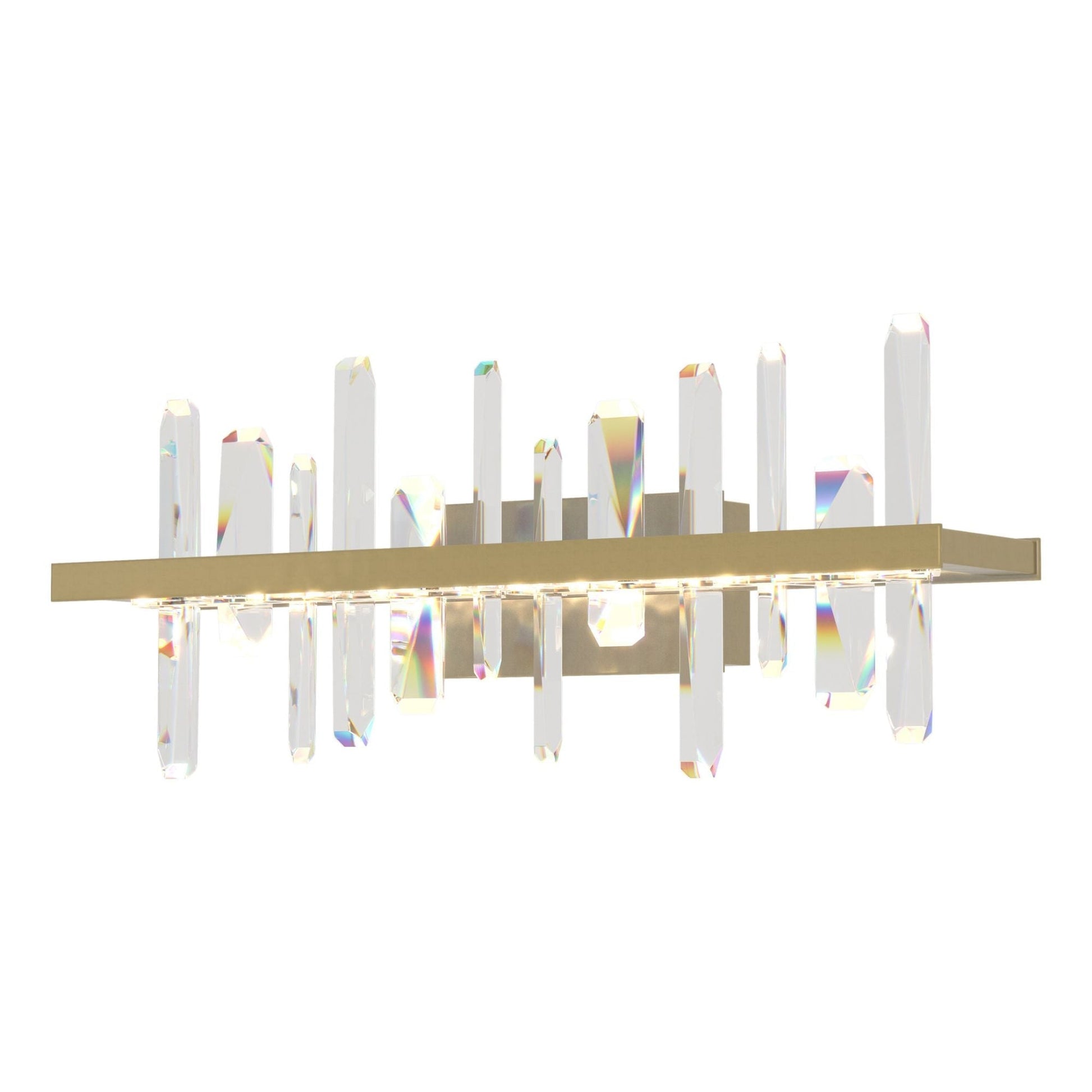 Solitude LED Sconce Crystal LED in Modern Brass