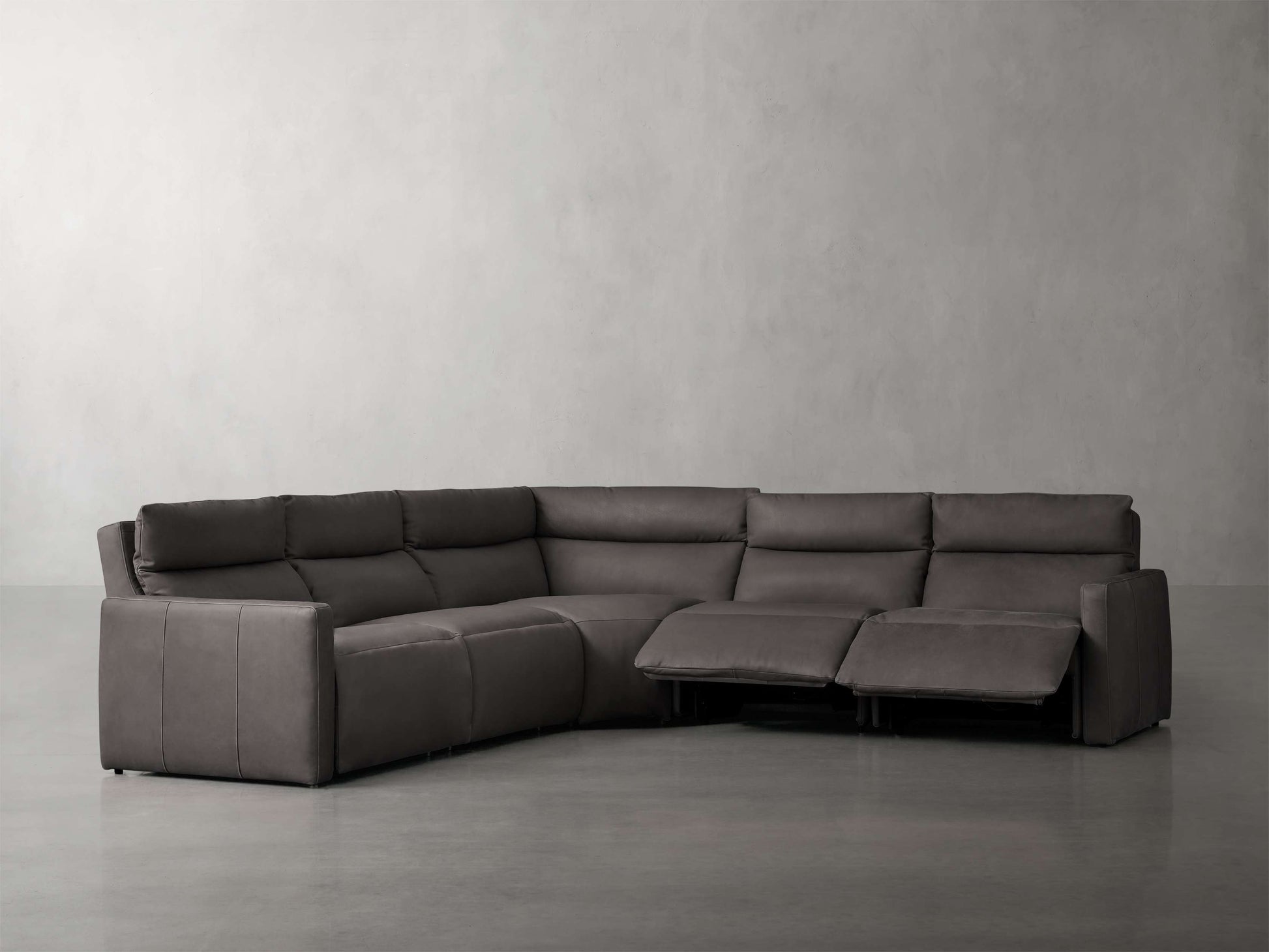 Rowland Tailored Leather Five-Piece Motion Corner Sectional