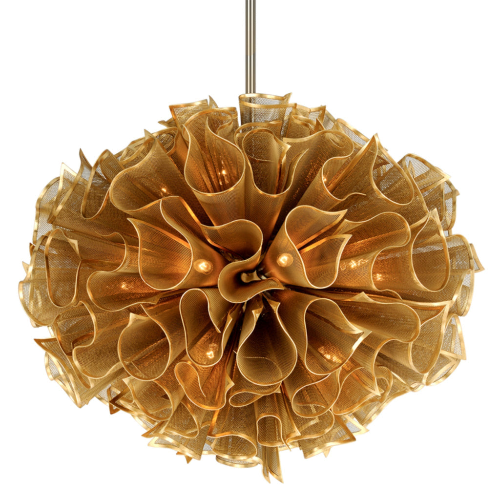 Pulse 20-Light Chandelier in Gold Leaf 45.5L x 45.5W x 44H