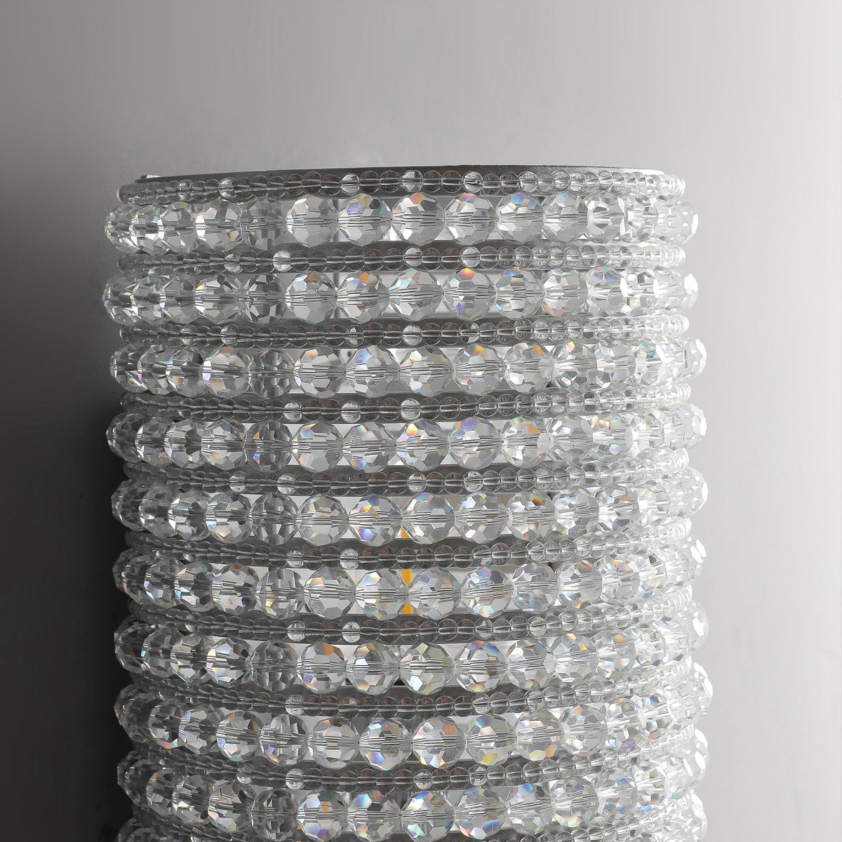 Halo Crystal Bead Wall Sconce 36"H