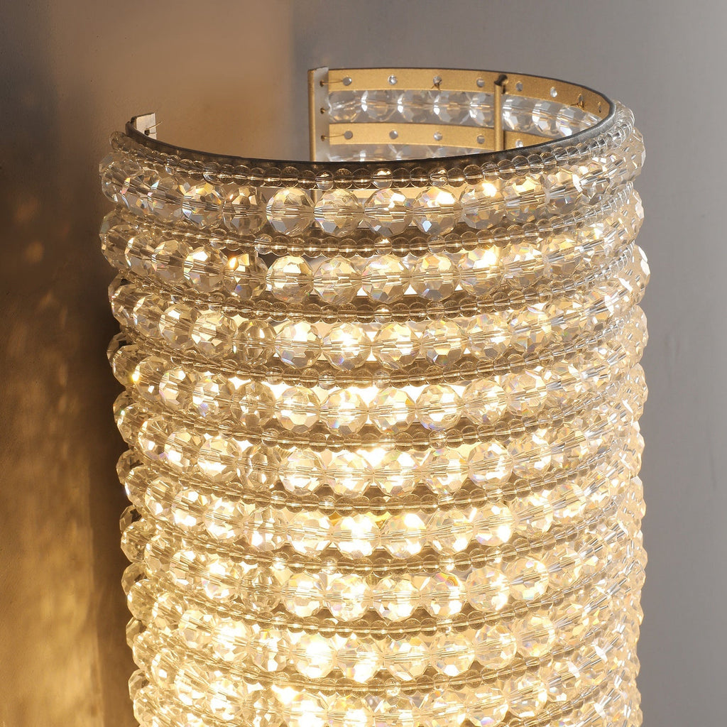 Halo Crystal Bead Wall Sconce 36"H