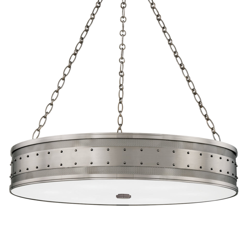 Gaines 6-Light Chandelier in Historic Nickel 30L x 30W x 7H