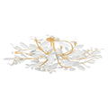 Marabec 12-Light Semi Flush in Vintage Gold Leaf/ White Plaster 48L x 48W x 12.25H