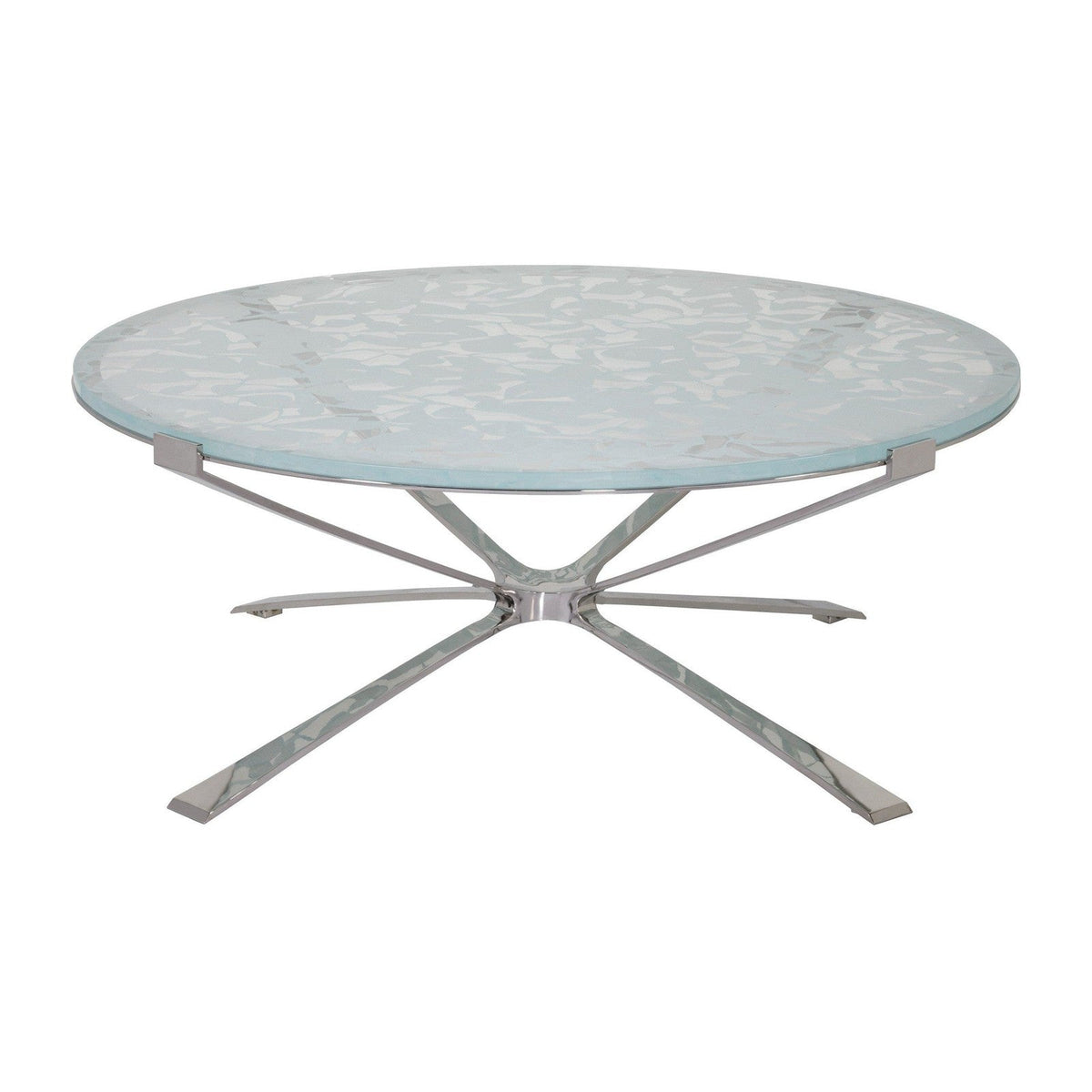 Artistica Home Signature Designs Snowscape Round Cocktail Table Clearance