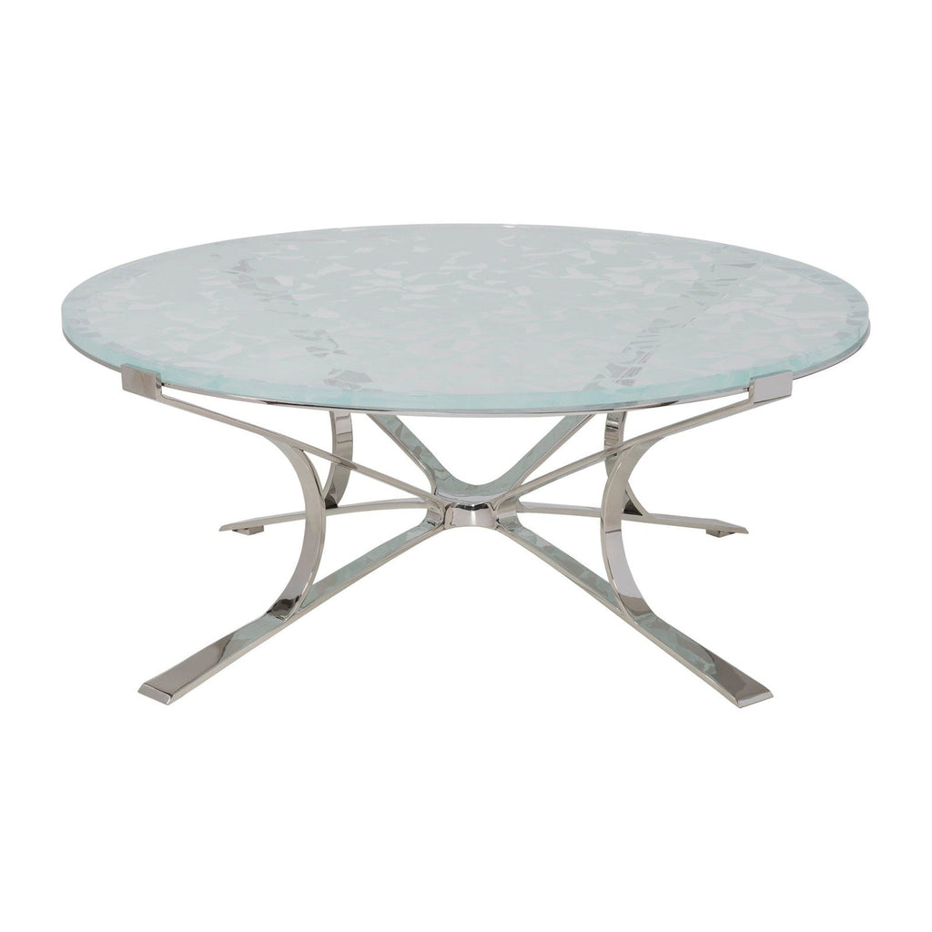 Artistica Home Signature Designs Snowscape Round Cocktail Table Clearance