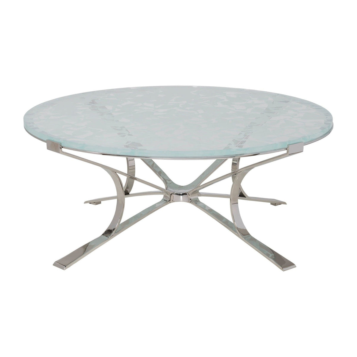 Artistica Home Signature Designs Snowscape Round Cocktail Table Clearance