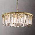 Royal Crystal Round Chandelier Finish Lacquered Burnished Brass