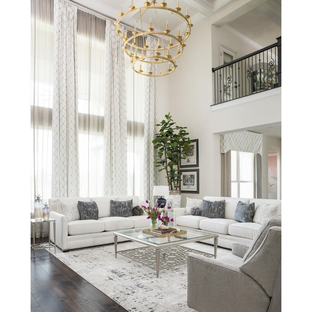 Allendale 36-Light Chandelier in Aged Brass 58L x 58W x 54.25H