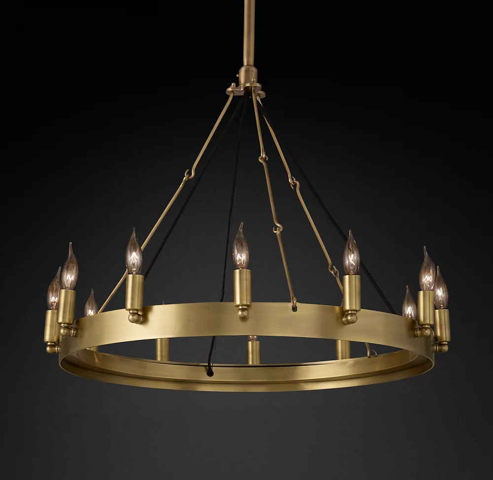Camino Vintage Candelsbra Round Chandelier For Living Room