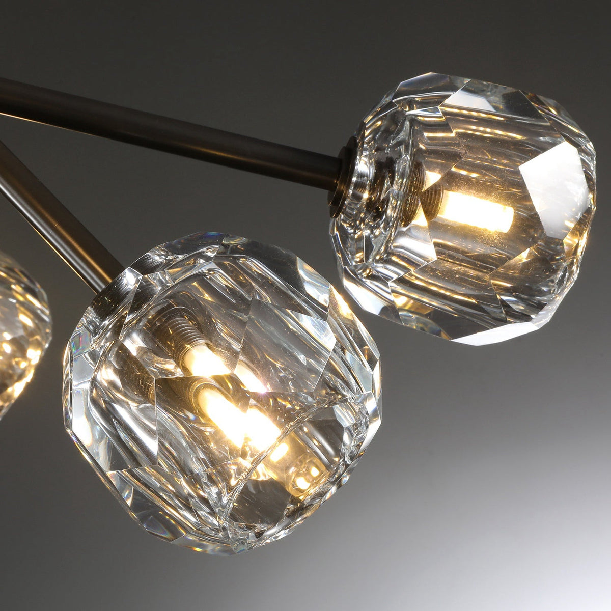 Boule De Crystal Ball Clear Glass Round Chandelier 48"