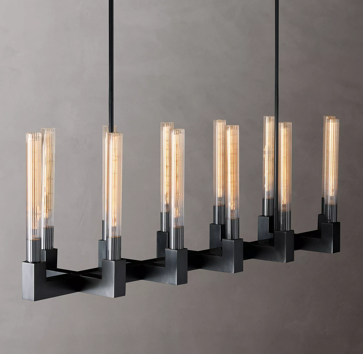 Cannele Linear Chandelier 55" For Kitchen Island