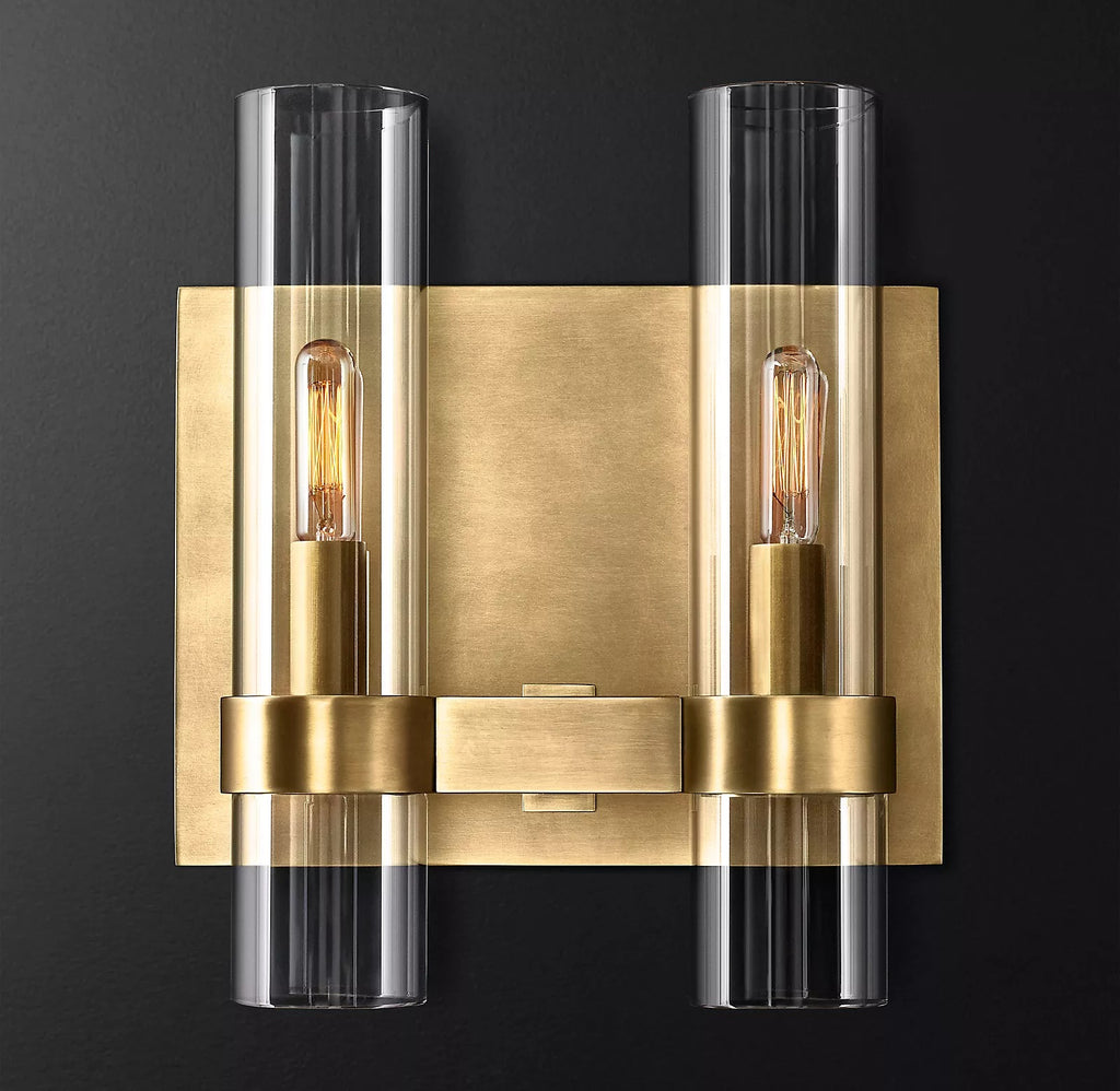Ravelle Double Head Glass Wall Sconce