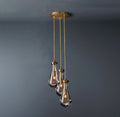 Raindrop Round 3-Lights Rod Chandelier