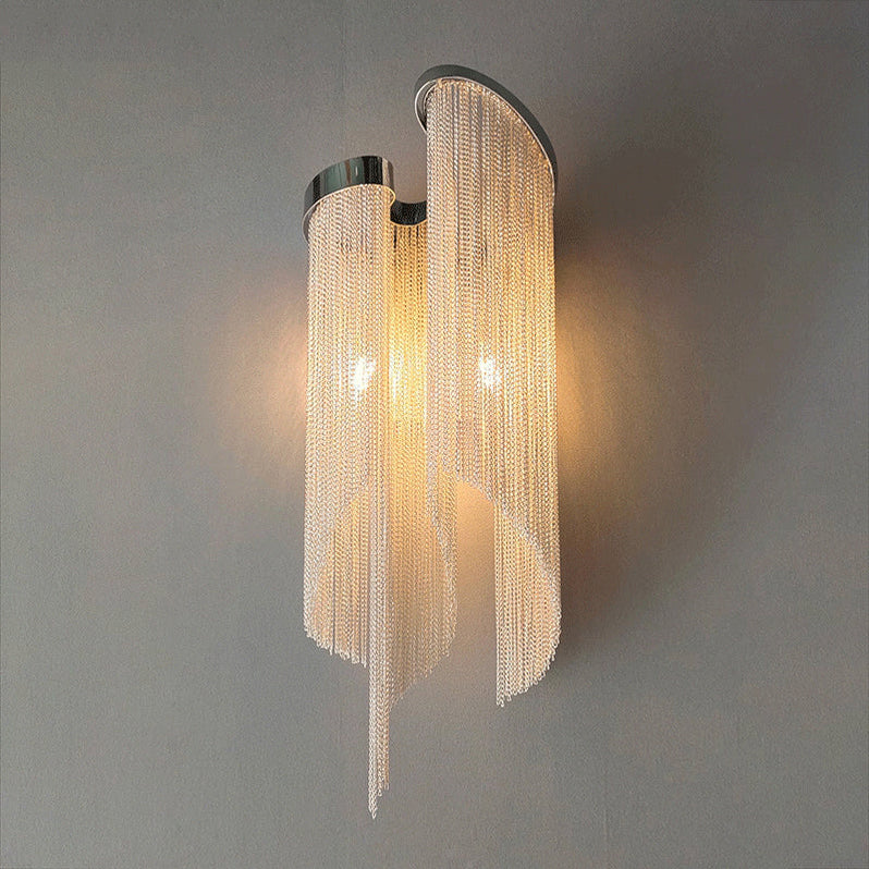 Tassel Aluminum Chain Wall Sconce Style 3