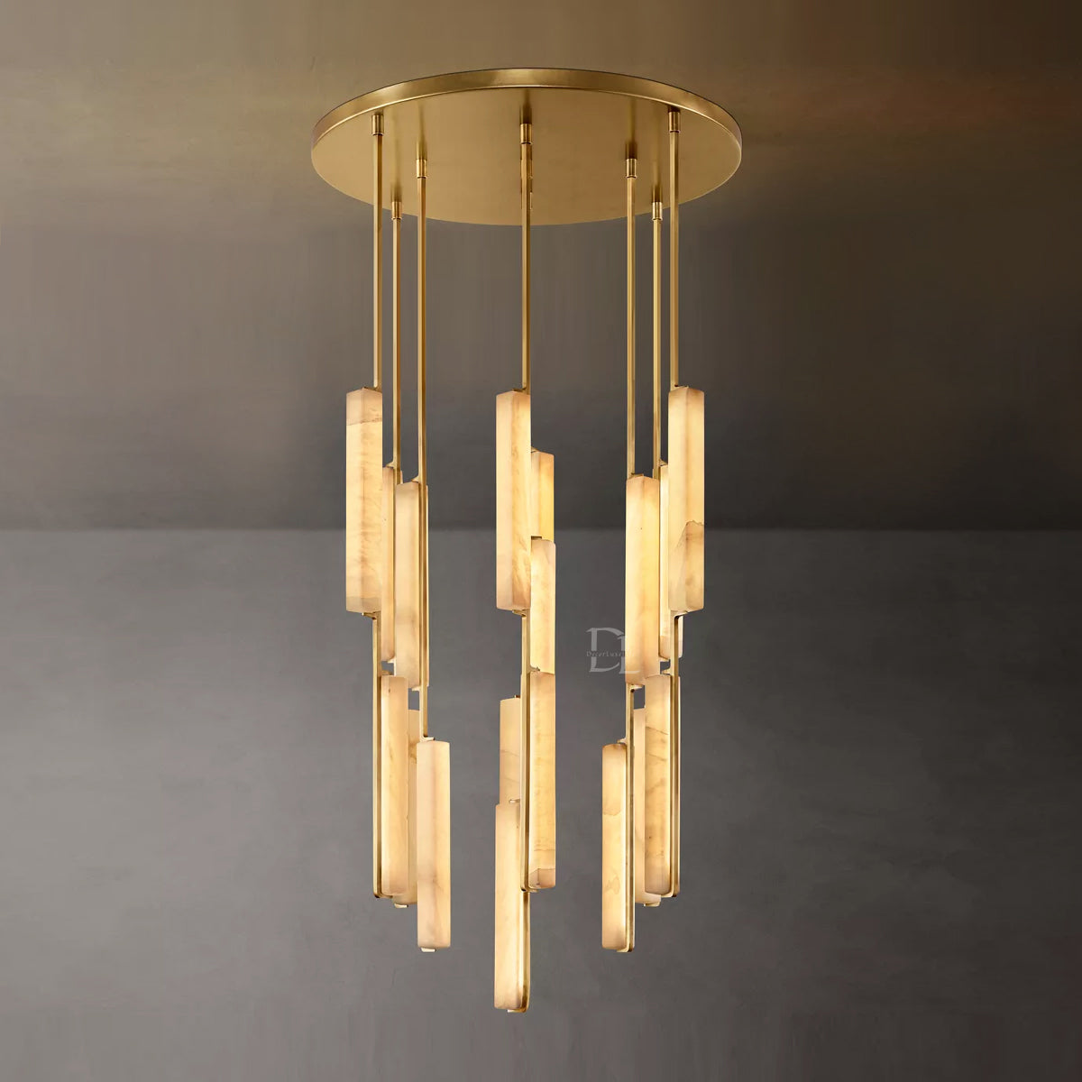 Aerie Alabaster Round Chandelier 40"