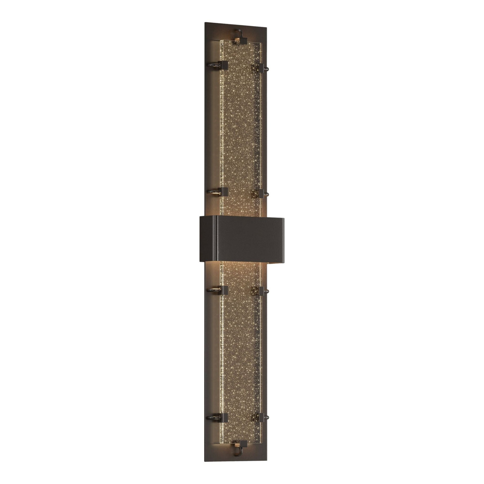 Double-Large Ursa LED Outdoor Sconce LED Seeded Clear Glass (II) in Coastal Oil Rubbed Bronze