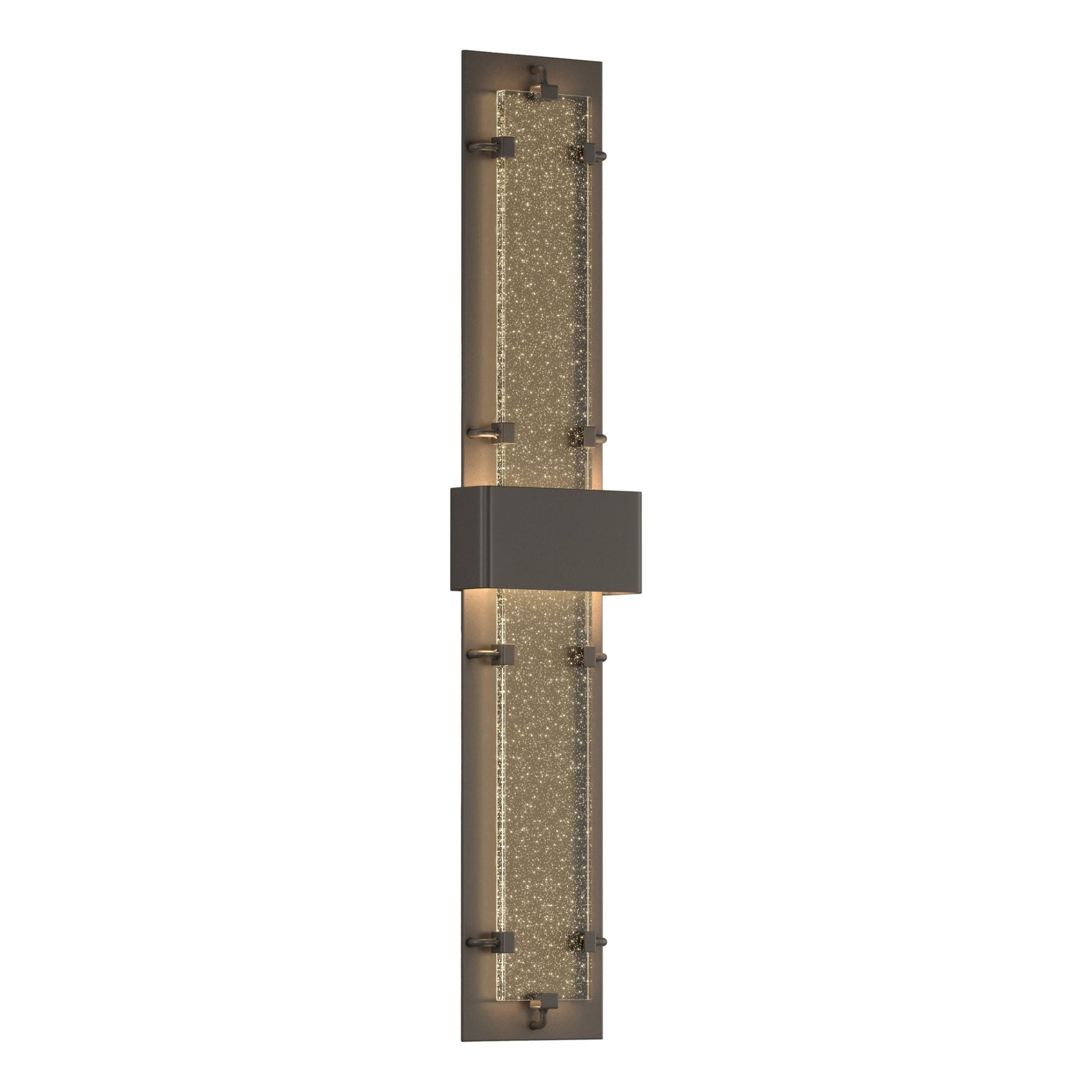 Double-Large Ursa LED Outdoor Sconce LED Seeded Clear Glass (II) in Coastal Dark Smoke