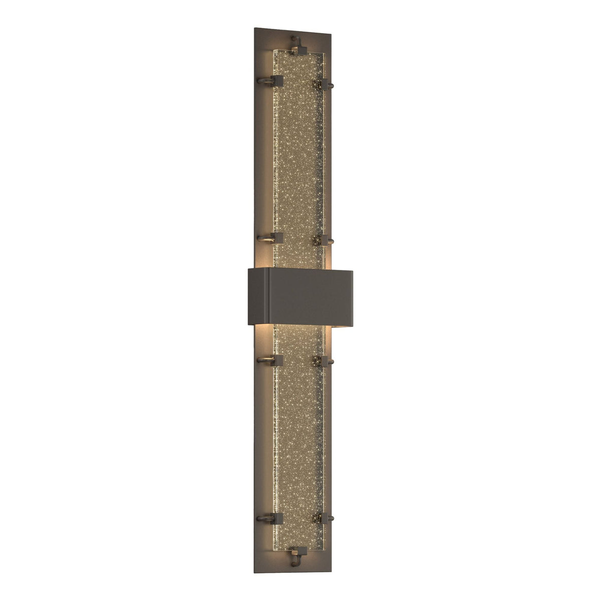 Double-Large Ursa LED Outdoor Sconce LED Seeded Clear Glass (II) in Coastal Dark Smoke