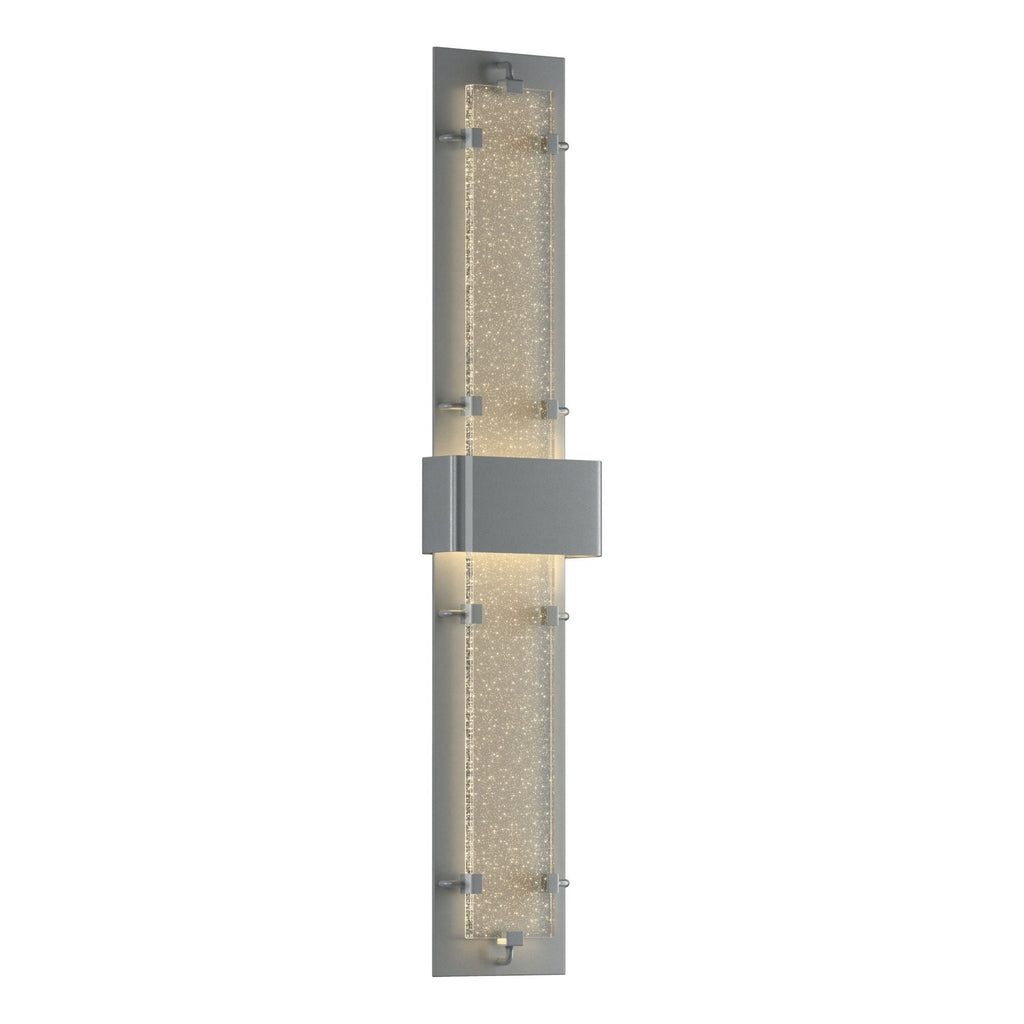 Double-Large Ursa LED Outdoor Sconce LED Seeded Clear Glass (II) in Coastal Burnished Steel
