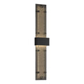 Double-Large Ursa LED Outdoor Sconce LED Seeded Clear Glass (II) in Coastal Black