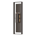 Shadow Box Extra Tall Sconce 2-Light Coastal Oil Rubbed Bronze Accent Clear Glass (ZM) in Coastal Oil Rubbed Bronze