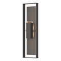 Shadow Box Extra Tall Sconce 2-Light Coastal Dark Smoke Accent Clear Glass (ZM) in Coastal Oil Rubbed Bronze