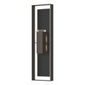 Shadow Box Extra Tall Sconce 2-Light Coastal Black Accent Clear Glass (ZM) in Coastal Oil Rubbed Bronze