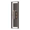Shadow Box Extra Tall Sconce 2-Light Coastal Oil Rubbed Bronze Accent Clear Glass (ZM) in Coastal Dark Smoke