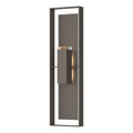 Shadow Box Extra Tall Sconce 2-Light Coastal Dark Smoke Accent Clear Glass (ZM) in Coastal Dark Smoke