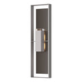 Shadow Box Extra Tall Sconce 2-Light Coastal Oil Rubbed Bronze Accent Clear Glass (ZM) in Coastal Burnished Steel