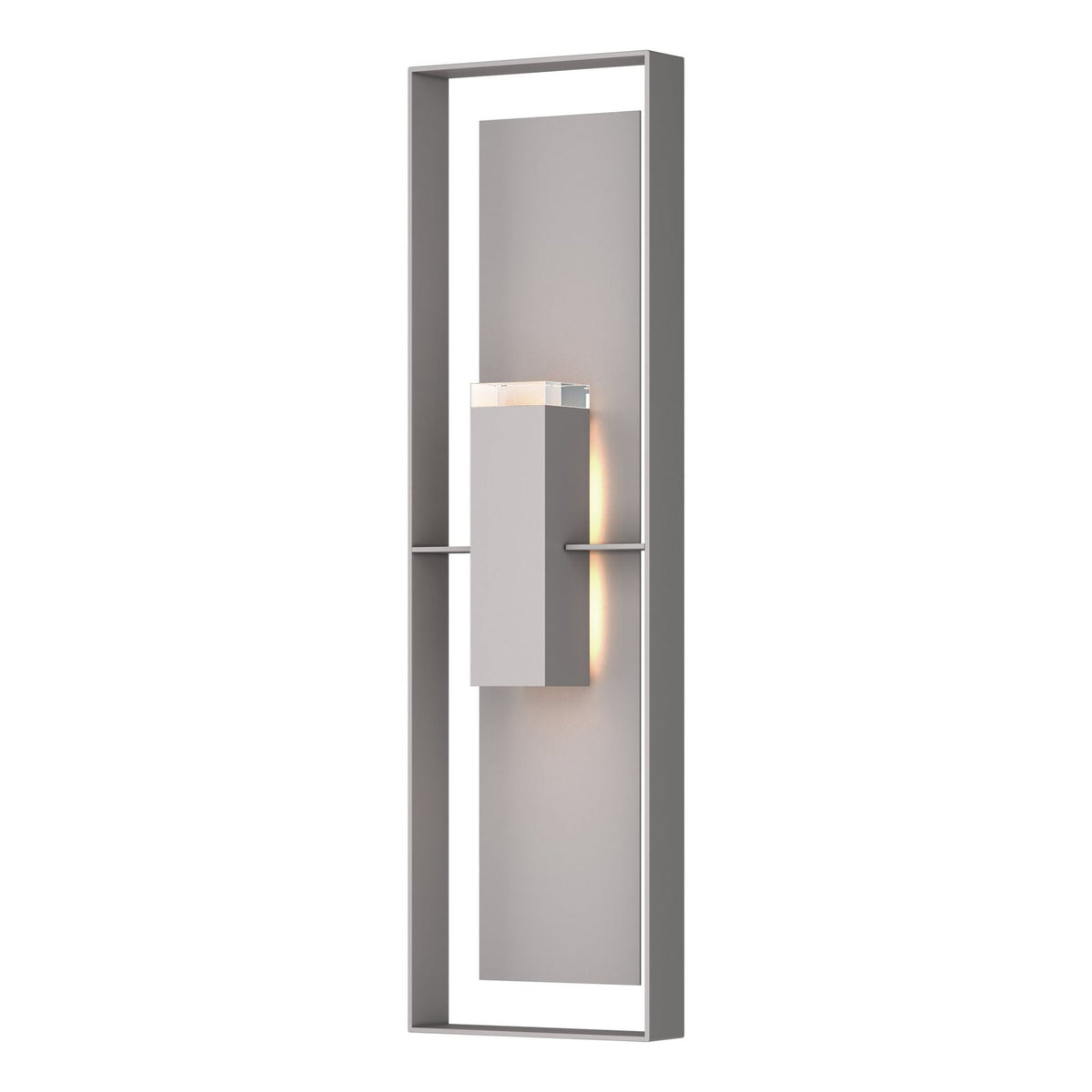 Shadow Box Extra Tall Sconce 2-Light Coastal Burnished Steel Accent Clear Glass (ZM) in Coastal Burnished Steel
