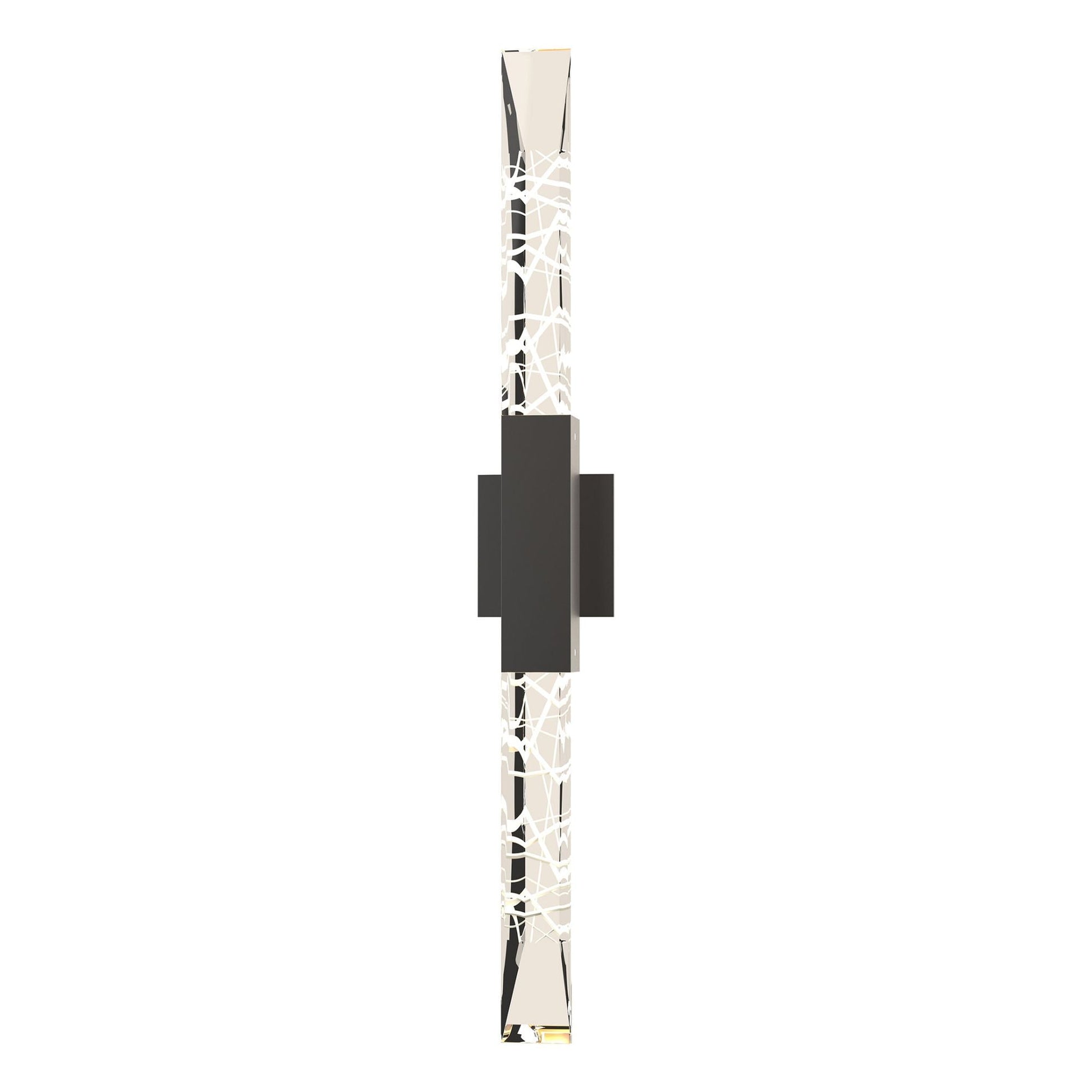 Refraction Large Outdoor Sconce 2-Light Clear Glass (ZM) in Coastal Oil Rubbed Bronze