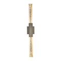Refraction Large Outdoor Sconce 2-Light Clear Glass (ZM) in Coastal Dark Smoke