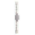 Refraction Large Outdoor Sconce 2-Light Clear Glass (ZM) in Coastal Burnished Steel