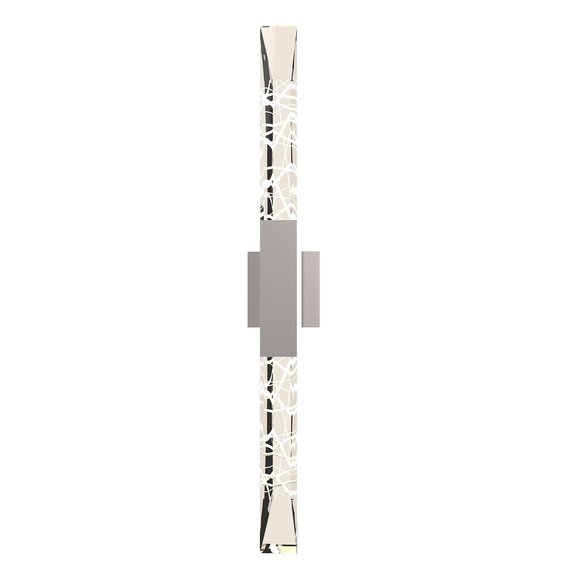 Refraction Large Outdoor Sconce 2-Light Clear Glass (ZM) in Coastal Burnished Steel