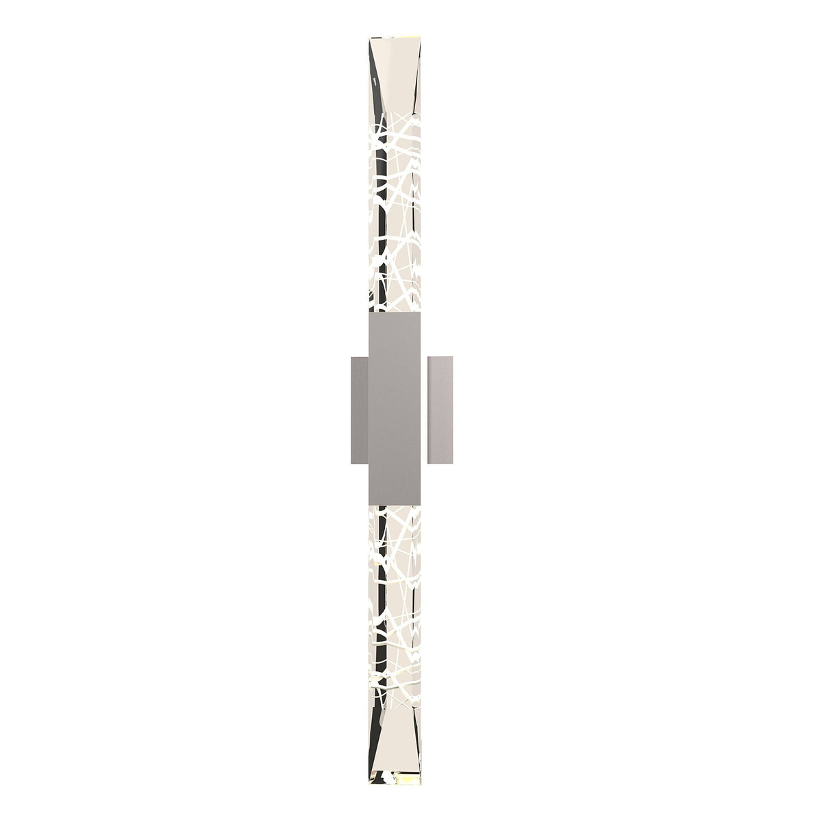 Refraction Large Outdoor Sconce 2-Light Clear Glass (ZM) in Coastal Burnished Steel