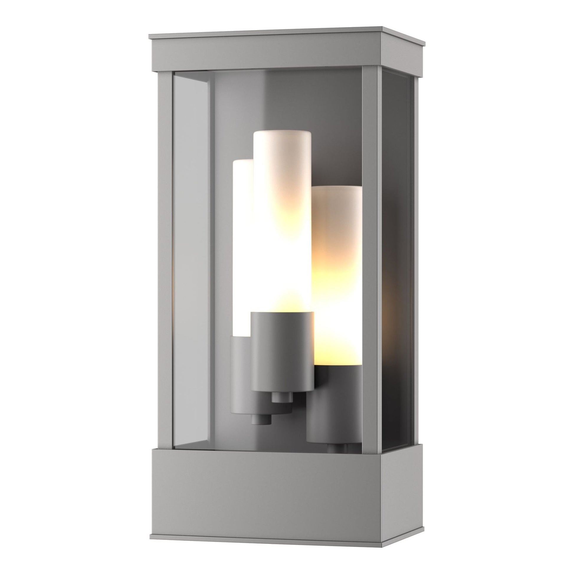 Portico Outdoor Sconce 3-Light Opal Glass (GG) in Coastal Burnished Steel
