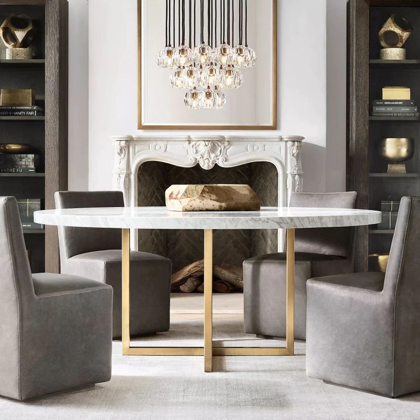 Boule De  Crystal Round Cluster Chandelier D 24"