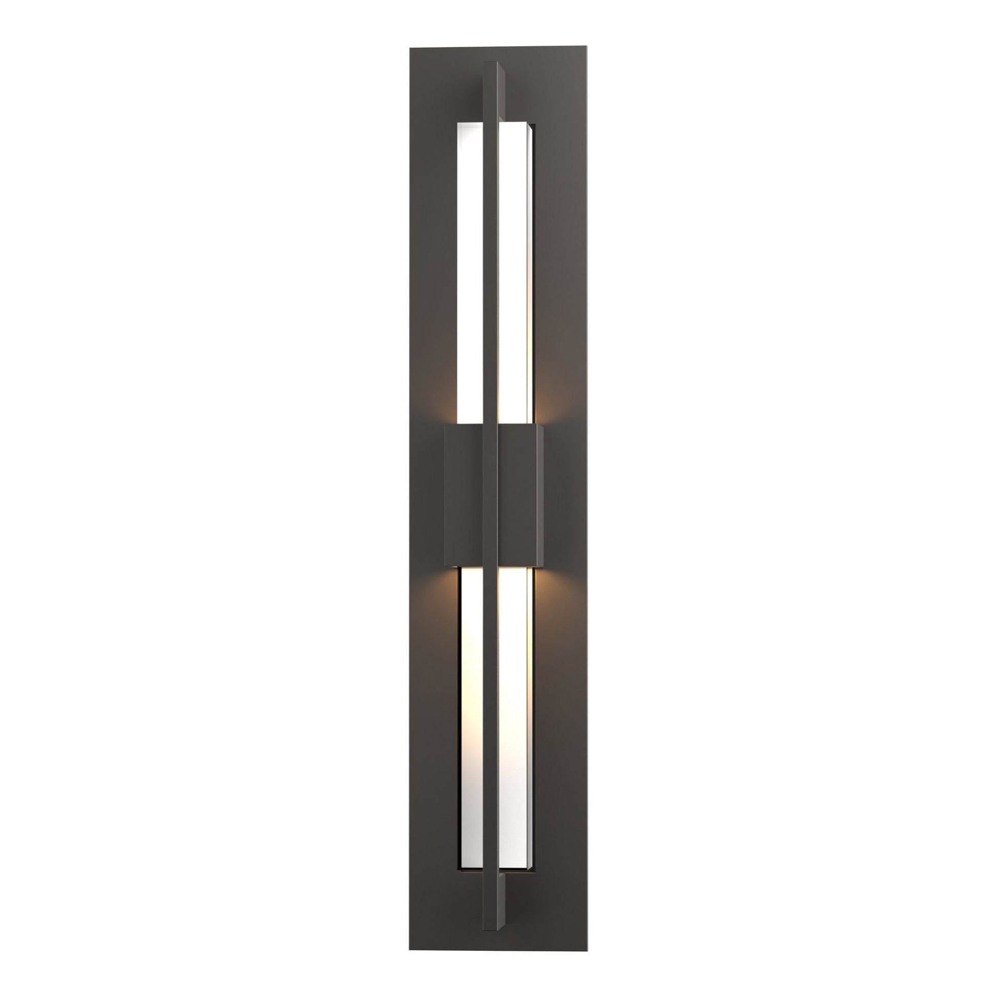 Double Axis Small LED Outdoor Sconce LED Clear Glass (ZM) in Coastal Oil Rubbed Bronze