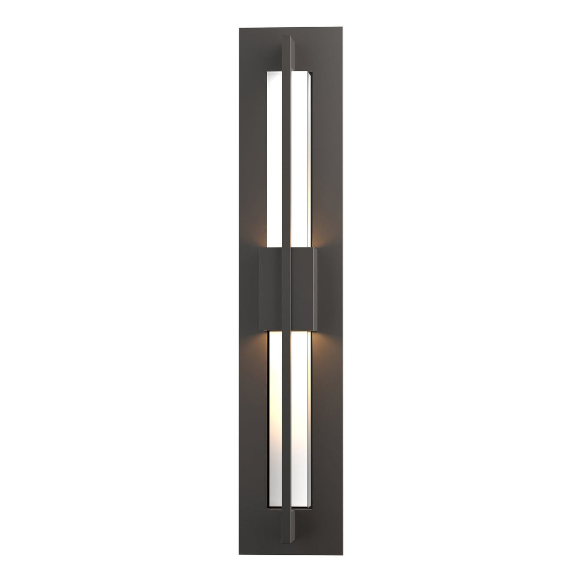 Double Axis Small LED Outdoor Sconce LED Clear Glass (ZM) in Coastal Oil Rubbed Bronze