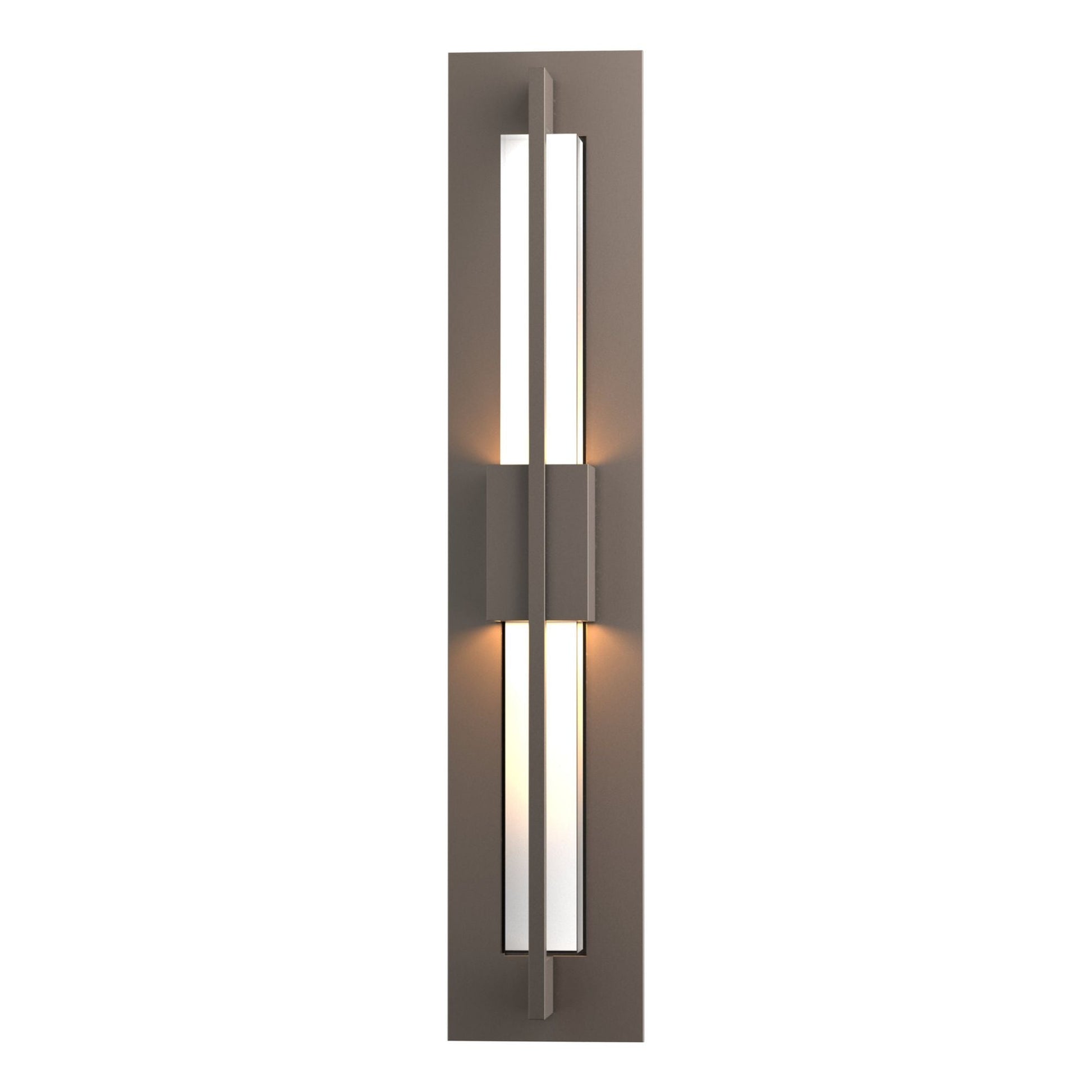 Double Axis Small LED Outdoor Sconce LED Clear Glass (ZM) in Coastal Dark Smoke