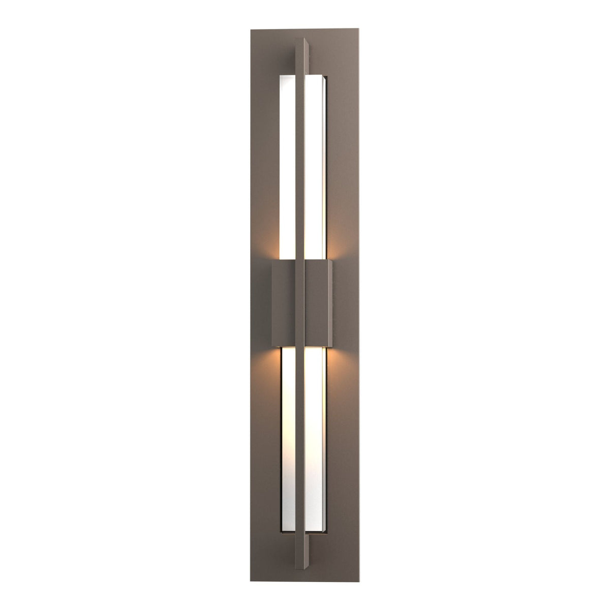 Double Axis Small LED Outdoor Sconce LED Clear Glass (ZM) in Coastal Dark Smoke