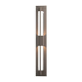 Double Axis LED Outdoor Sconce LED Clear Glass (ZM) in Coastal Dark Smoke