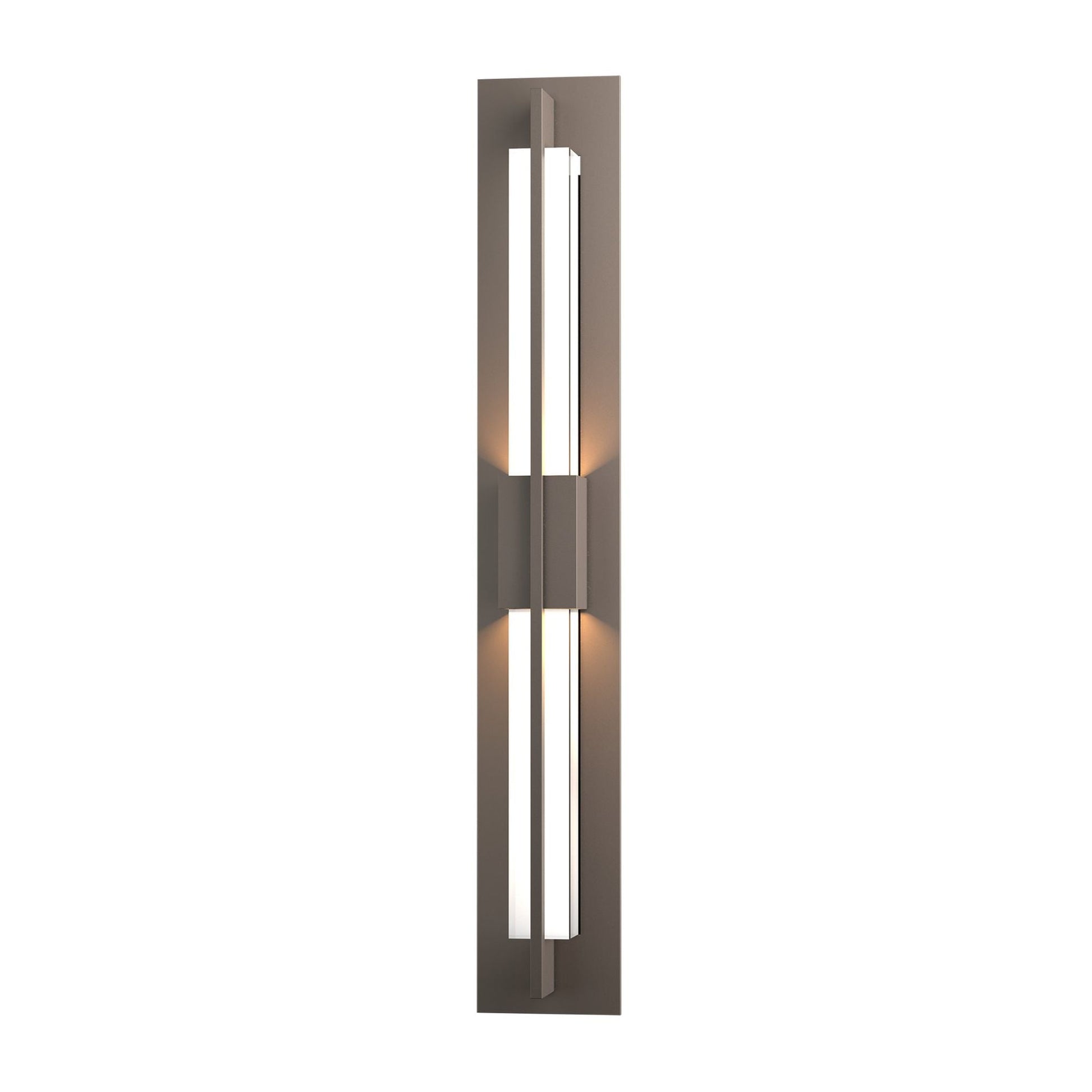 Double Axis LED Outdoor Sconce LED Clear Glass (ZM) in Coastal Dark Smoke