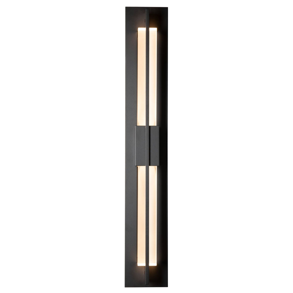 Double Axis LED Outdoor Sconce LED Clear Glass (ZM) in Coastal Black
